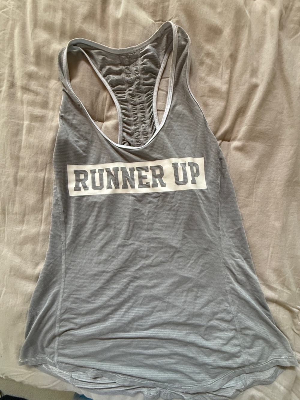 Vintage “Runner Up” Grey Tank top